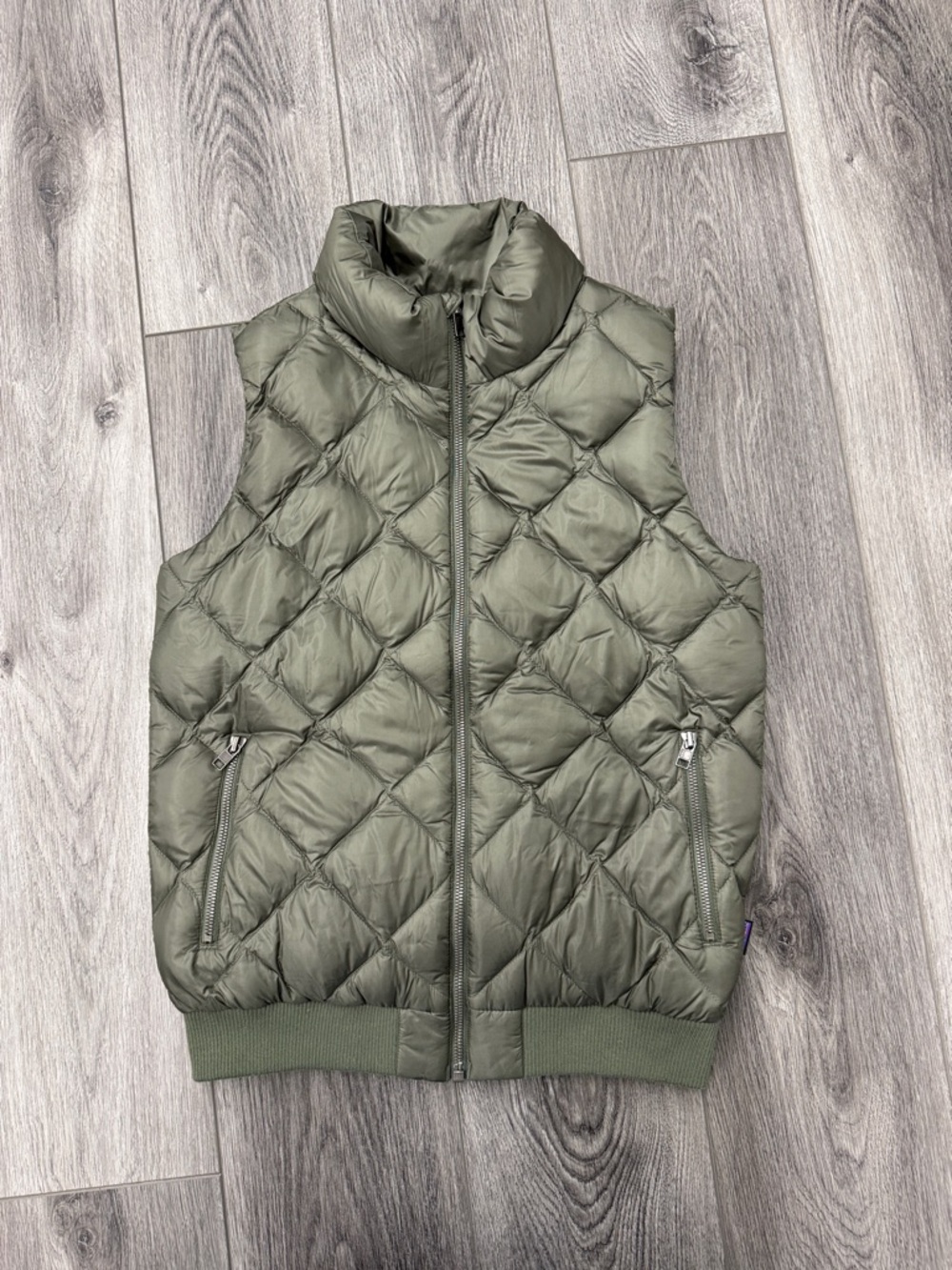 Patagonia Olive Quilted Puffer Vest
